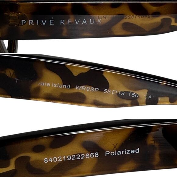 Prive Revaux Sunglasses The Private Island WRSSP 55-19-150 Polarized Tortoise - Picture 7 of 10